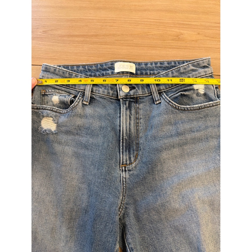 Joe's Jeans The Niki Mid Rise Boyfriend Distressed Raw Hem Jeans Blue Size 27 - Picture 7 of 7